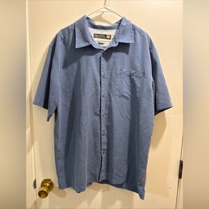 Quiksilver Waterman Collection Blue Casual Button Down Shirt